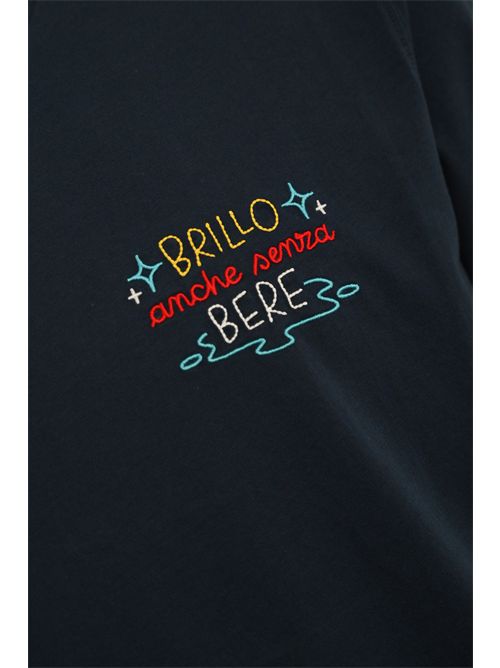 T-shirt Portofino in cotone con ricamo Brillo senza Bere Mc2 Saint Barth | PORTOFINO05207H BRILLO SENZA BERE 61